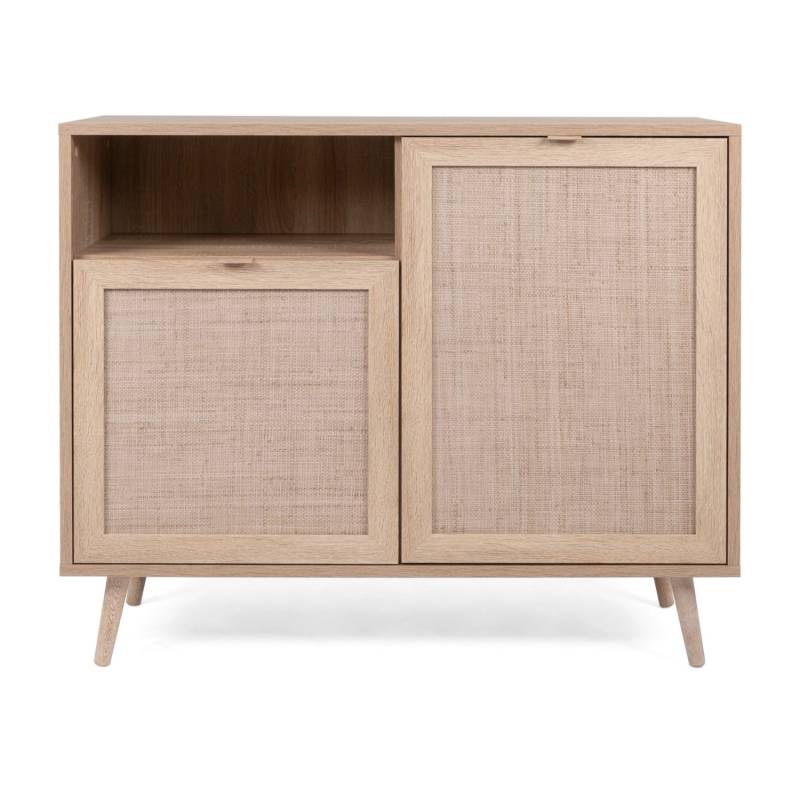 Furn.Design Kommode Eiche Sonoma mit Bast-Dekor 102 cm 2-türig Scandi Niran Furn.Design Kommode Eiche Sonoma mit Bast-Dekor 102 cm 2-türig Scandi Niran von Furn.Design