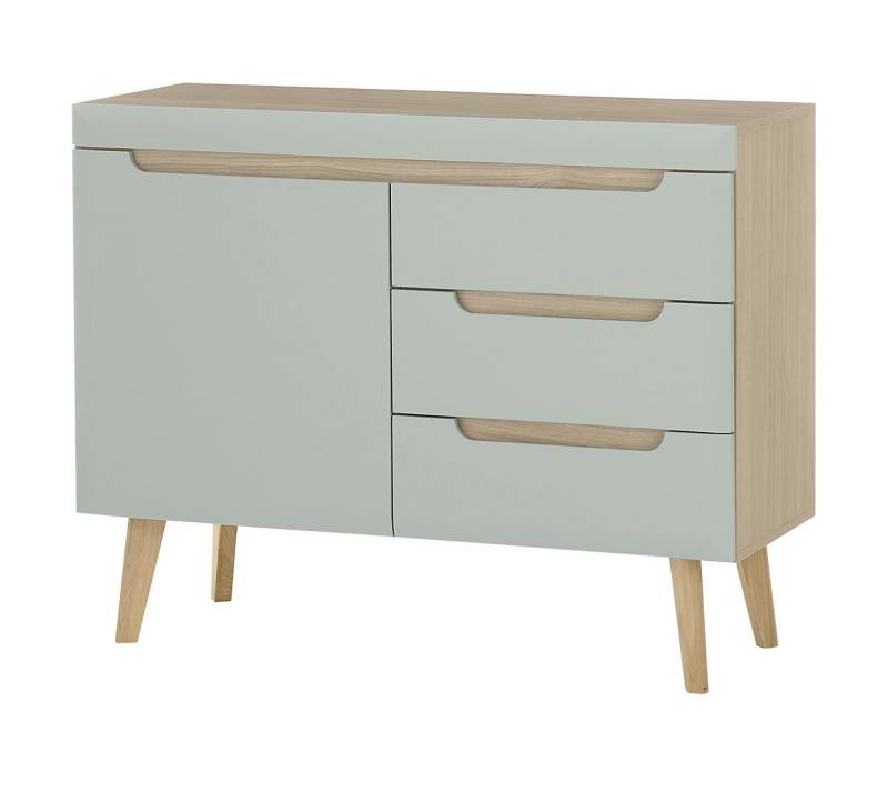 Furn.Design Kommode Isgard (Sideboard in Pistazie und Scandi Eiche, 107 x 83 cm), mit Soft-Close-Funktion von Furn.Design