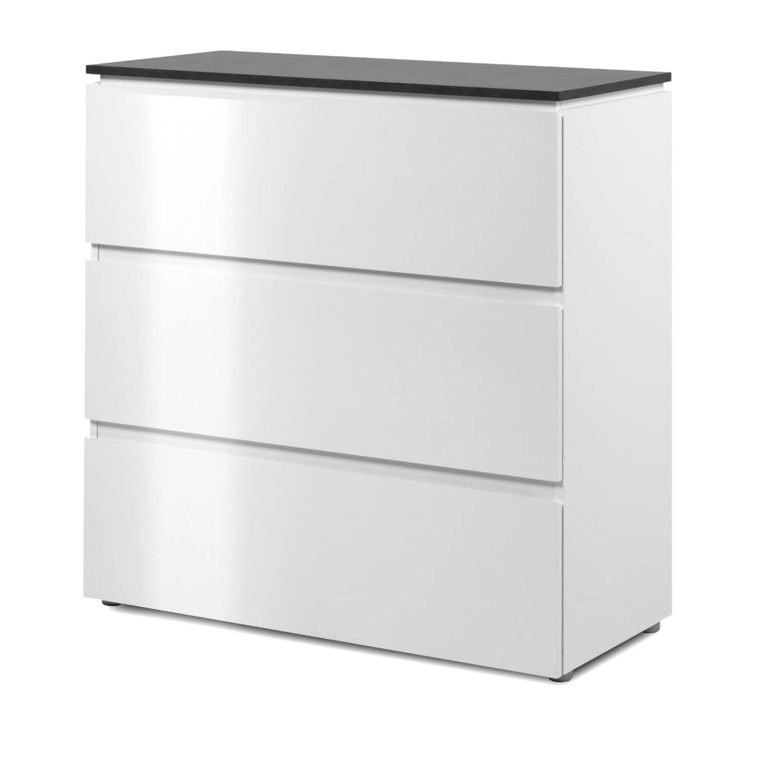 Furn.Design Kommode Weiß Seidenglanz Grau 89 x 92 cm 3 Schubkästen Briec Furn.Design Kommode Weiß Seidenglanz Grau 89 x 92 cm 3 Schubkästen Briec von Furn.Design