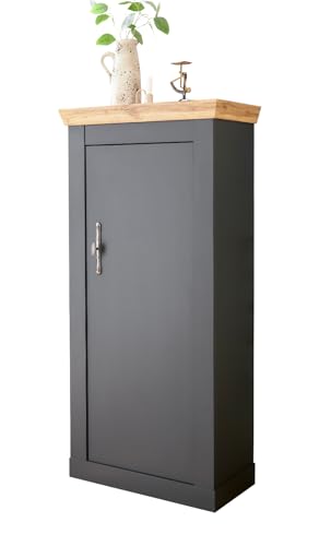 Furn.Design Kommode in grau und Wotan Eiche Landhaus Wohn- und Esszimmer Highboard 72 x 146 cm, Ribera von Furn.Design