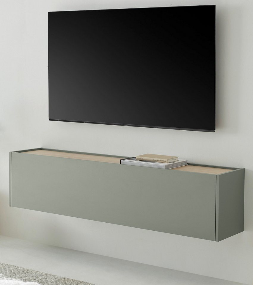 Furn.Design Lowboard Center (Hängeschrank in Salbei Grün mit Eiche, Breite 150 cm), mit viel Stauraum von Furn.Design