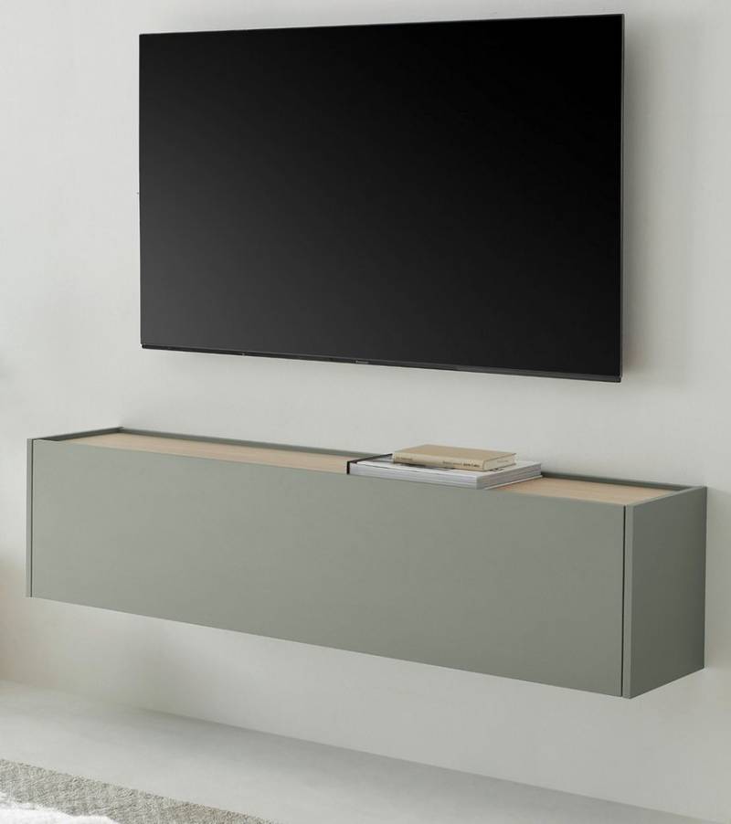 Furn.Design Lowboard Center (Hängeschrank in Salbei Grün mit Eiche, Breite 150 cm), mit viel Stauraum von Furn.Design
