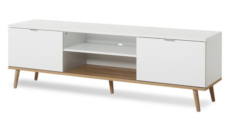 Furn.Design Lowboard Lundby (TV-Unterteil in weiß und Eiche Sonoma, 160 x 51 cm), skandinavisches Design von Furn.Design