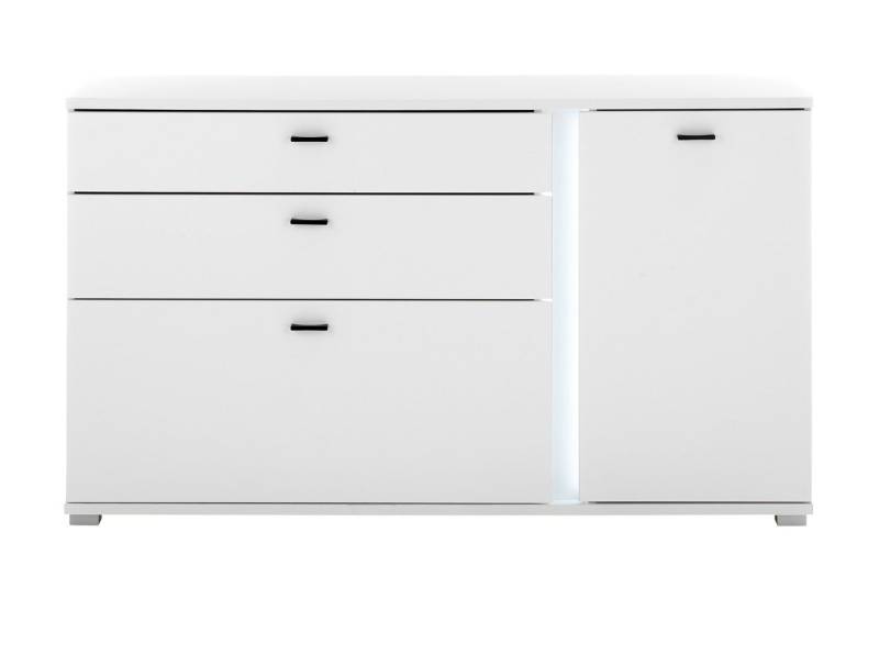 Furn.Design Sideboard Bellport (Kommode in weiß matt, Breite 150 cm), mit LED-Beleuchtung und Soft-Close von Furn.Design