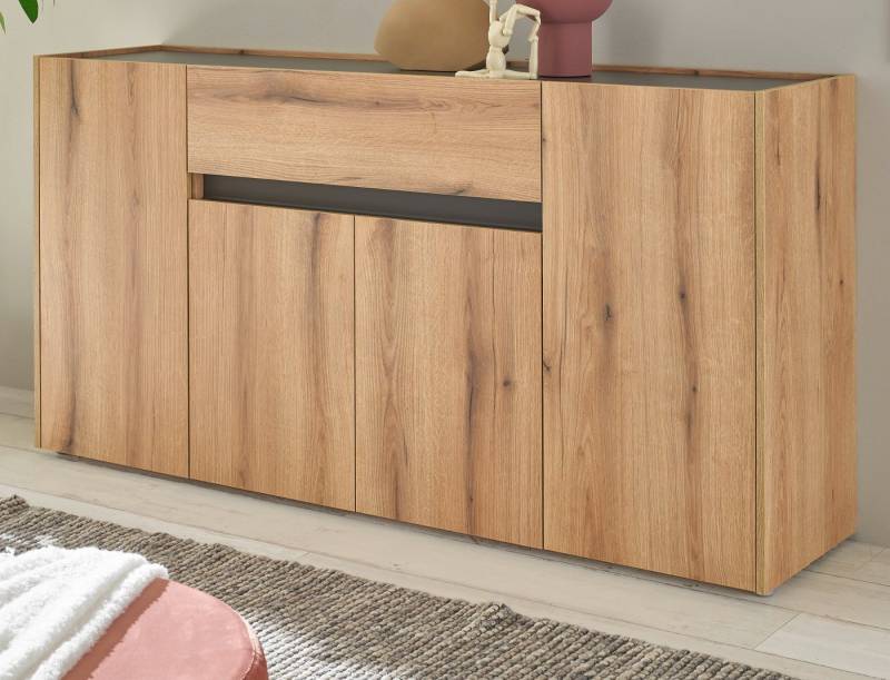 Furn.Design Sideboard Center (Anrichte in Evoke Eiche mit grau, 170 x 87 cm), 4-türig von Furn.Design
