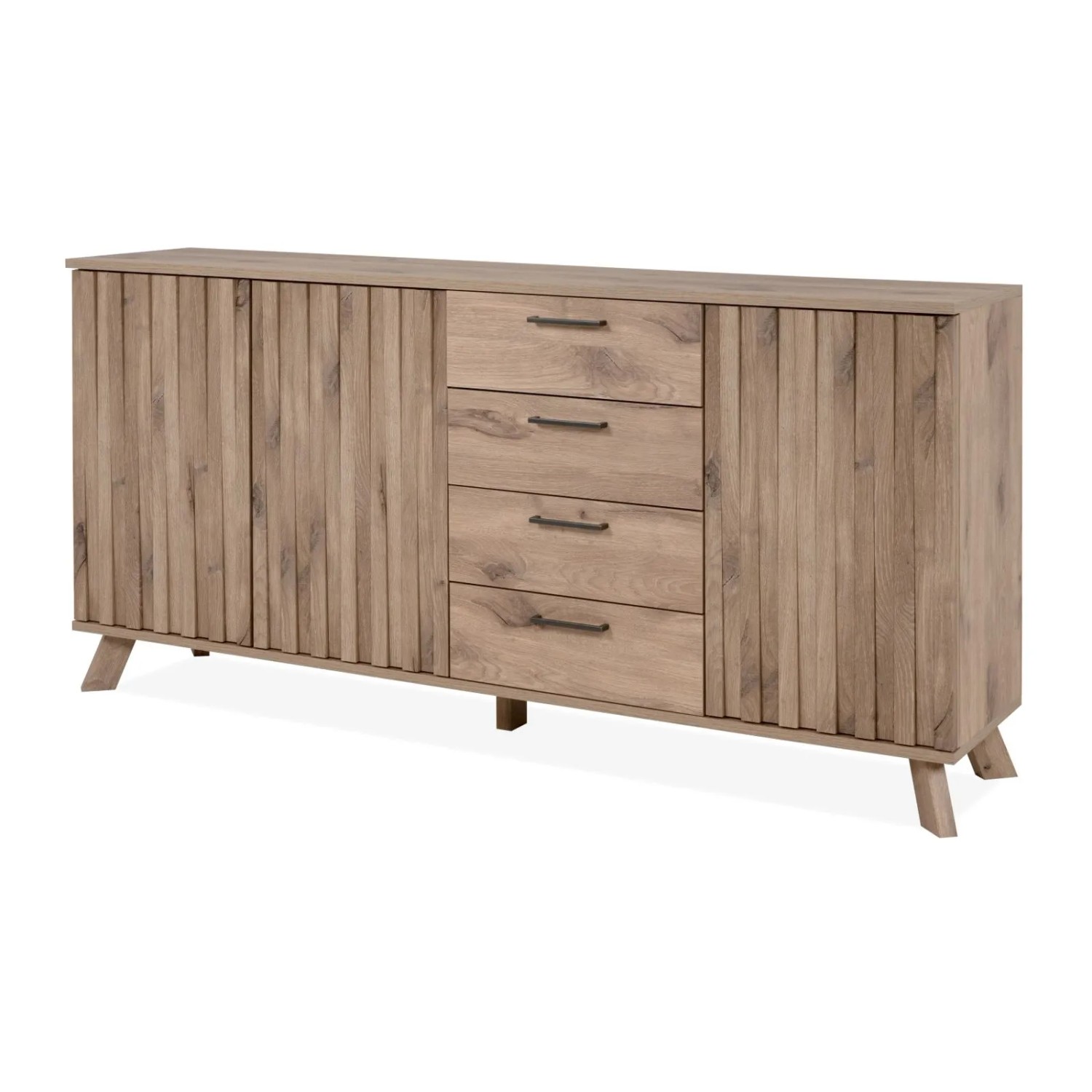 Furn.Design Sideboard Eiche 175 cm 3D Relief Viel Stauraum Push-to-Open Douro Furn.Design Sideboard Eiche 175 cm 3D Relief Viel Stauraum Push-to-Open Douro von Furn.Design