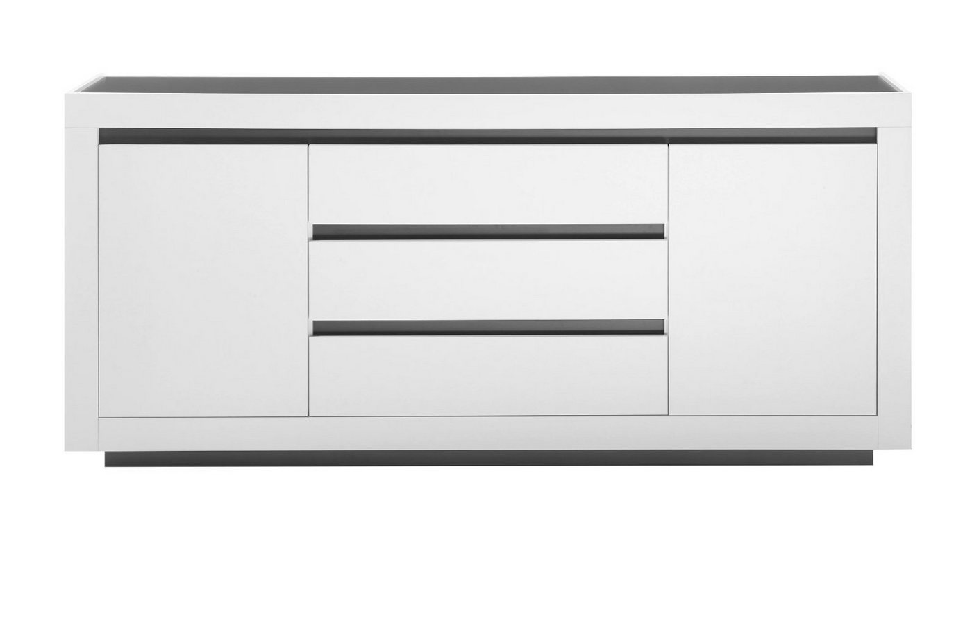 Furn.Design Sideboard Rooky (Anrichte in weiß matt mit Anthrazit, 200 x 91 cm), mit viel Stauraum von Furn.Design