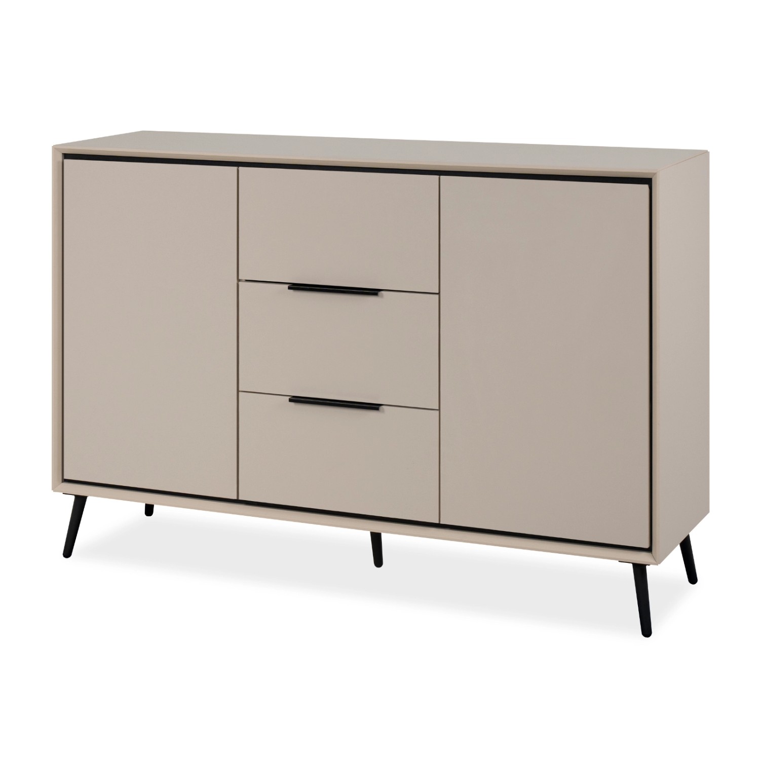 Furn.Design Sideboard Sand und Schwarz 135 cm mit Soft-Close-Funktion Brebbia Furn.Design Sideboard Sand und Schwarz 135 cm mit Soft-Close-Funktion Brebbia von Furn.Design