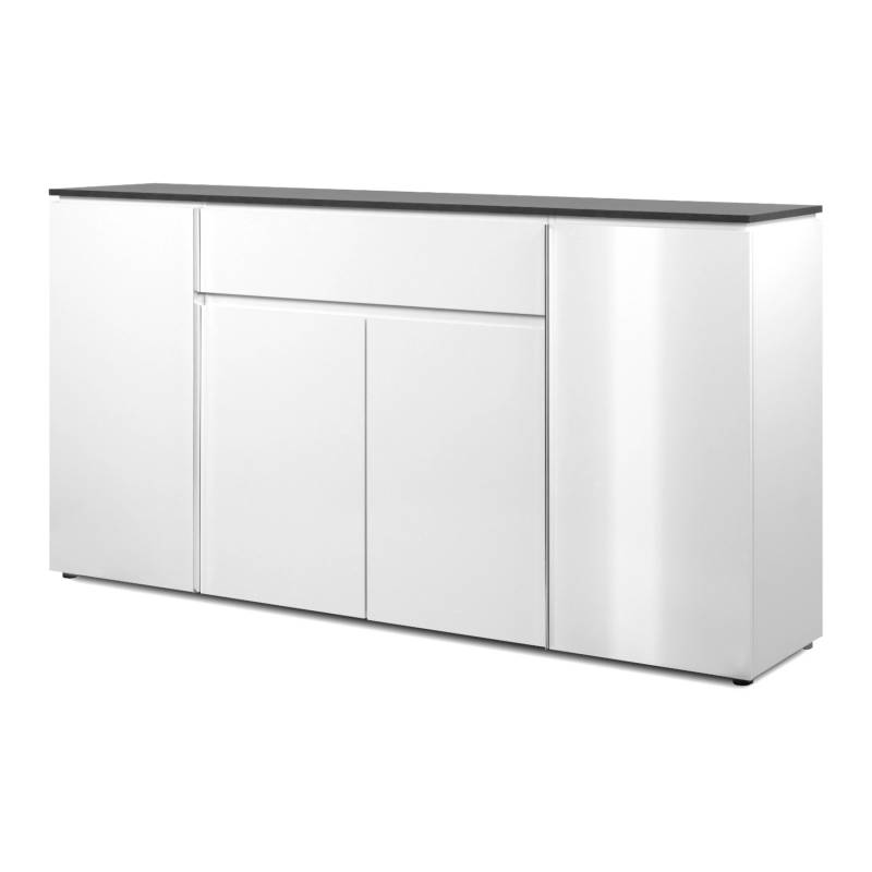 Furn.Design Sideboard Weiß Seidenglanz Grau 178 cm 6 Fächer 1 Schubkasten Briec Furn.Design Sideboard Weiß Seidenglanz Grau 178 cm 6 Fächer 1 Schubkasten Briec von Furn.Design