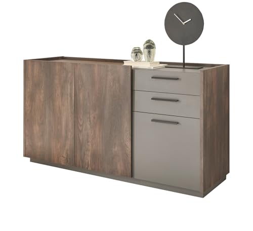 Furn.Design Sideboard in Thermo Eiche und grau, Kommode mit Soft-Close 152 x 80 cm, Piano Furn.Design Sideboard in Thermo Eiche und grau, Kommode mit Soft-Close 152 x 80 cm, Piano von Furn.Design