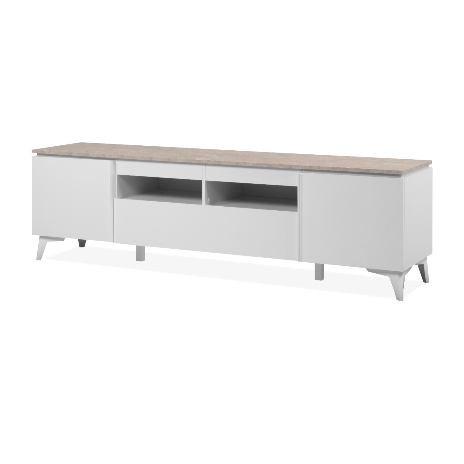 Furn.Design TV-Lowboard Weiß und Sandstein 177 cm 6 Fächer Modern Visby Furn.Design TV-Lowboard Weiß und Sandstein 177 cm 6 Fächer Modern Visby von Furn.Design