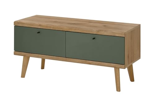 Furn.Design TV-Lowboard in Salbei und Evoke Eiche TV Unterteil skandinavisch 107 x 50 cm, Juna von Furn.Design