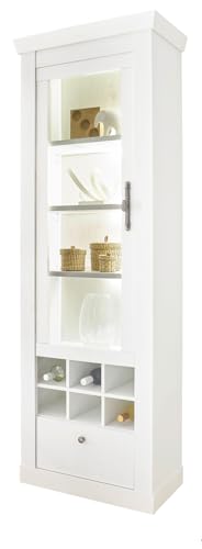 Furn.Design Vitrine in weiß Pinie Landhaus, Vitrinenschrank 70 x 201 cm, Soft-Close-Funktion, Fiastra Furn.Design Vitrine in weiß Pinie Landhaus, Vitrinenschrank 70 x 201 cm, Soft-Close-Funktion, Fiastra von Furn.Design