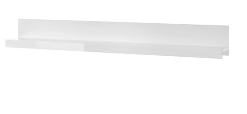 Furn.Design Wandboard in weiß Hochglanz, Wohn- und Esszimmer Wandregal 180 cm, Crucero von Furn.Design