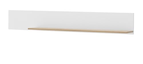 Furn.Design Wandboard in weiß matt und Evoke Eiche, Wohn- und Esszimmer Wandregal 150 cm, Merced von Furn.Design