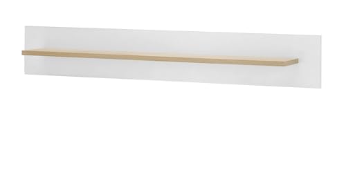 Furn.Design Wandboard in weiß matt und Scandi Eiche Wandregal skandinavisch 107 cm, Isgard von Furn.Design