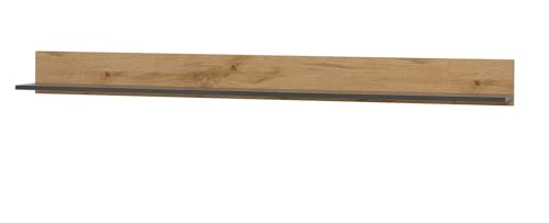 Furn.Design Wandregal Wandboard in grau matt und Eiche Wotan Holz modern Wohnzimmer Regal 170 x 15 cm Center (Wandboard) von Furn.Design