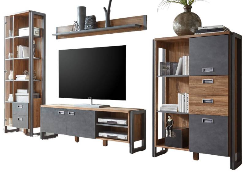 Furn.Design Wohnwand Auburn, (4-St) von Furn.Design