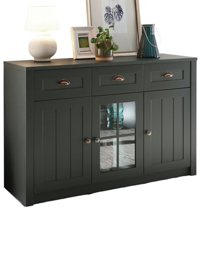 Sideboard in grün Landhaus, Kommode 130 x 86 cm, Forres von Furn.Design