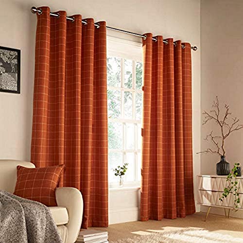 Furn Ellis 117X137 R/TOP CURT B, Polyester, Burnt orange, 46x54 (117x137cm) von furn.