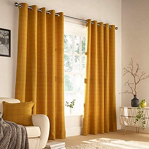 Furn Ellis 168X229 R/TOP CURT Ochre, Polyester, Ocker, 66x90 (168x229cm) von furn.