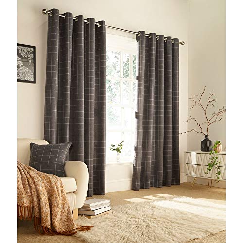 Furn Ellis 229X137 R/TOP CURT Grey, Polyester, Grau, 90x54 (229x137cm) von furn.