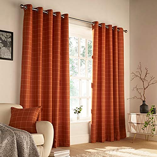 Furn Ellis 229X183 R/TOP CURT B, Polyester, Burnt orange, 90x72 (229x183cm) von Furn