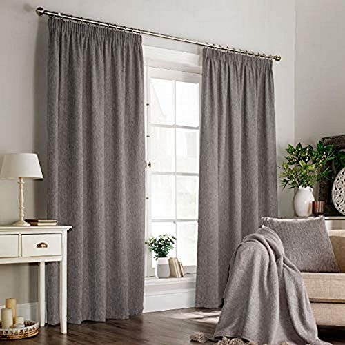 Furn Harrison 229X137 PPT CURT Grey, Polyester, Grau, 90x54 (229x137cm) von Furn