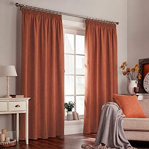 Furn Harrison 168X229 PPT CURT B/ORAN, Polyester, Burnt orange, 66x90 (168x229cm) von furn.