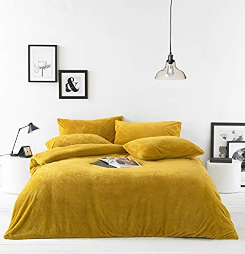 Furn Sherpa Bettbezug-Set - Polyester - Ocker - Single Größe von Furn
