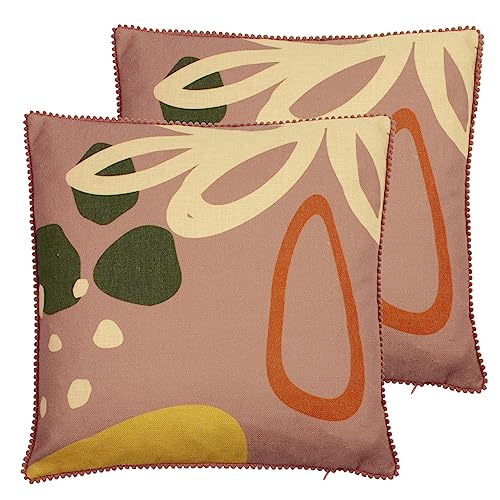 Furn. Blume Federkissen, 45 x 45 cm, Blush – Doppelpack von furn.