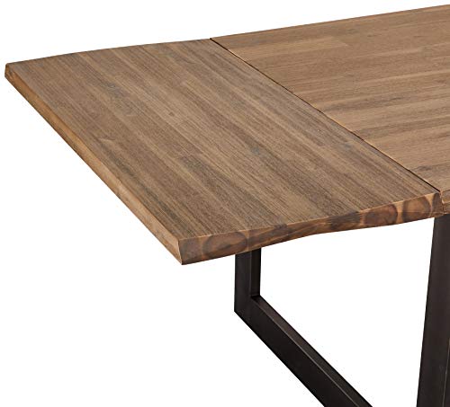 Ibbe Design Ansteckplatte Tischplatte für Mallorca Ausziehbar Esstisch Natur Baumkante Massiv Braun Lackiert Akazie Holz Esszimmer Tisch, 100x50x7 cm von Ibbe Design