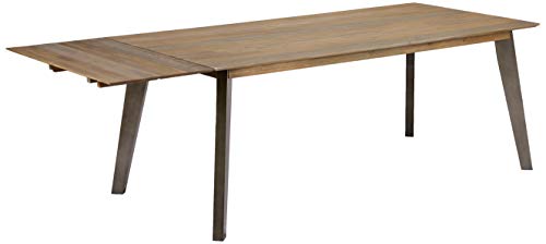 Furnhouse Ibbe Design Ansteckplatte Tischplatte für Malaga Ausziehbar Esstisch Natur Massiv Braun Lackiert Akazie Holz Esszimmer Tisch, L50xB100xH8 cm von Furnhouse