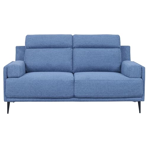 Furnhouse Ibbe Design Blau 2-Sitzer Sofa Amsterdam Stoffbezug Taschenfederkern Polsterung Polstersofa für Wohnzimmer von Furnhouse