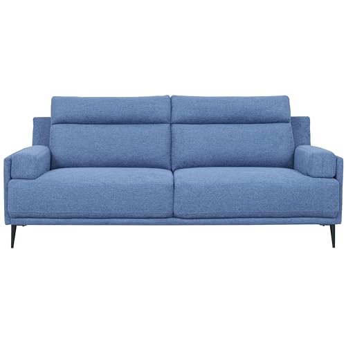 Furnhouse Ibbe Design Blau 3-Sitzer Sofa Amsterdam Stoffbezug Taschenfederkern Polsterung Polstersofa für Wohnzimmer von Furnhouse