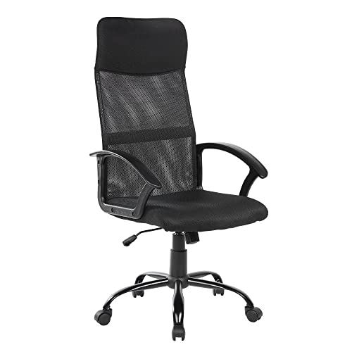 Furnhouse Ibbe Design Ergonomisch Schwarz Stoff Bürostuhl Lazio mit Armlehne, Höhenverstellbar, Drehstuhl, 60x58,5x123 cm, Kunststoff, 5x123 von Furnhouse