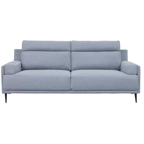 Furnhouse Ibbe Design Grau 3-Sitzer Sofa Amsterdam Stoffbezug Taschenfederkern Polsterung Polstersofa für Wohnzimmer von Furnhouse