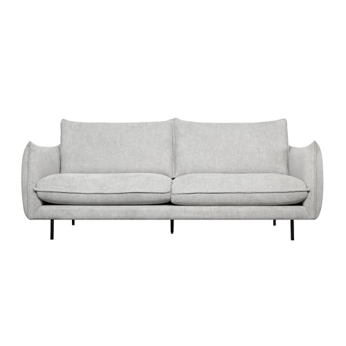 Milano 3-Sitzer Sofa Grau – Skandinavisches Design, Hochwertiger Stoffbezug, No-Sag-Federn, Modernes Wohnzimmersofa mit Komfortpolsterung von Furnhouse