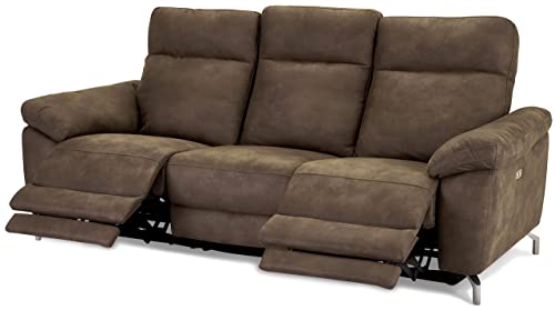 Ibbe Design Braun Stoff 3er Sitzer Relaxsofa Couch mit Elektrisch Verstellbar Relaxfunktion Heimkino Sofa Doha mit Fussteil, Federkern, 222x96x101 cm Ibbe Design Braun Stoff 3er Sitzer Relaxsofa Couch mit Elektrisch Verstellbar Relaxfunktion Heimkino Sofa Doha mit Fussteil, Federkern, 222x96x101 cm von Furnhouse
