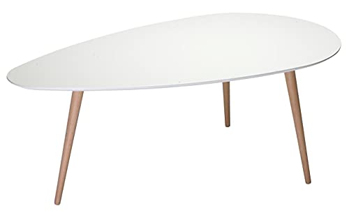 Ibbe Design Oval Rund Weiss Couchtisch Modern Skandinavisch Retro Kaffeetisch Beistelltisch MDF Fly, Natur Massiv Buche Holz Beine, 116x66x45 cm Ibbe Design Oval Rund Weiss Couchtisch Modern Skandinavisch Retro Kaffeetisch Beistelltisch MDF Fly, Natur Massiv Buche Holz Beine, 116x66x45 cm von Furnhouse