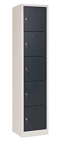 Schließfachschrank Schließfach Wertfachschrank Personalschrank Wertfach Spind 190 cm x 40 cm x 45 cm anthrazitgrau RAL 7016 **fertig montiert** Verschiedene Ausführungen Schließfachschrank Schließfach Wertfachschrank Personalschrank Wertfach Spind 190 cm x 40 cm x 45 cm anthrazitgrau RAL 7016 **fertig montiert** Verschiedene Ausführungen von furni24