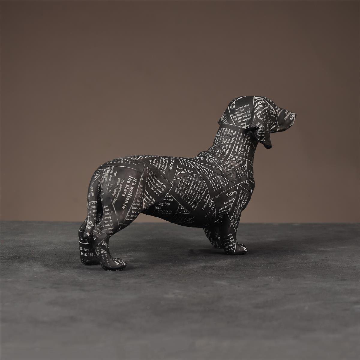 Furni24 Dekofigur Wohnaccessoires, Hundeskulptur, schwarz von Furni24