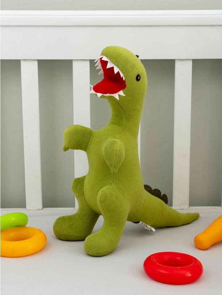Furni24 Dekokissen Baby Dekokissen (grüner Dinosaurier) von Furni24