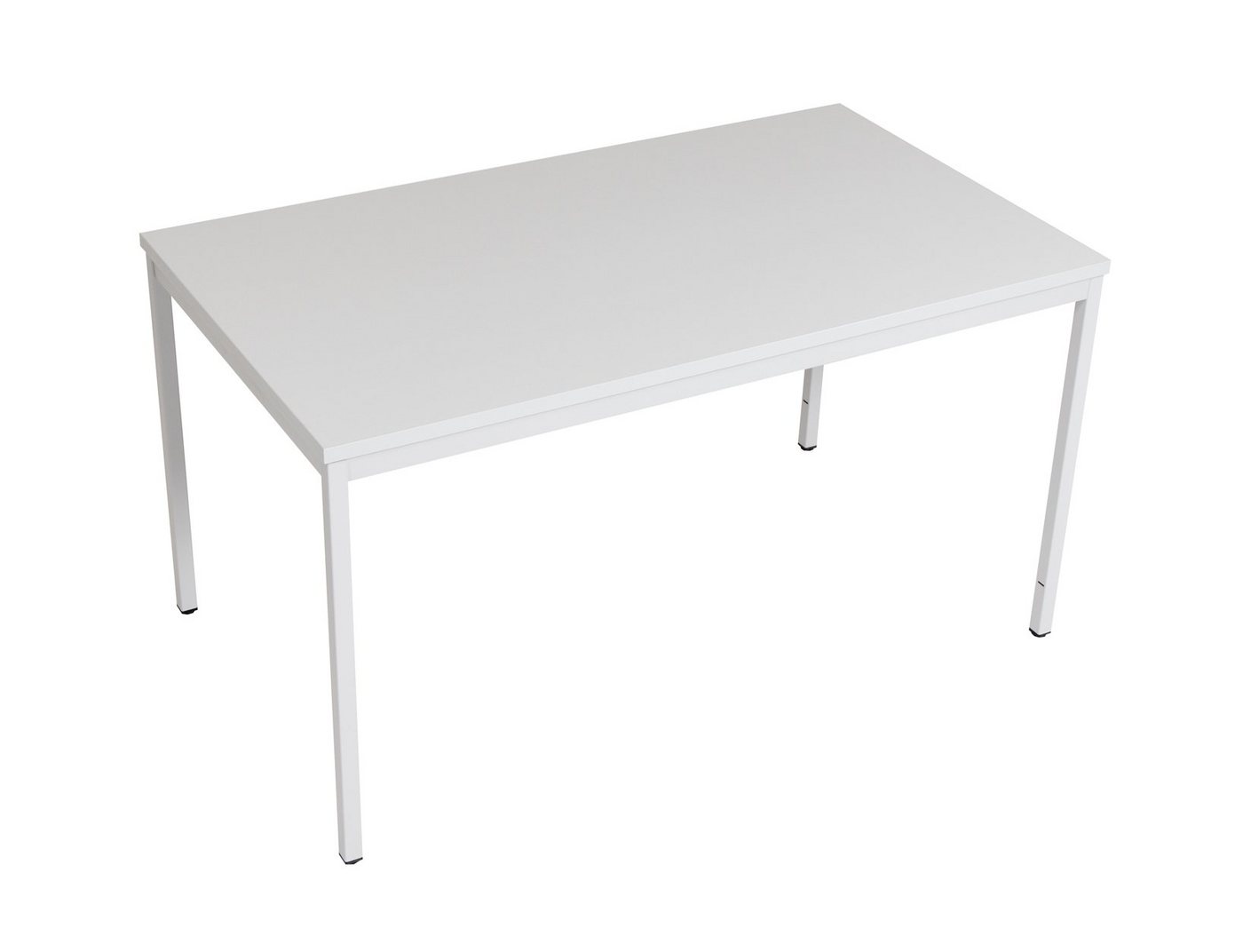 Furni24 Schreibtisch Mehrzwecktisch, Stahl, 140x70x75 cm, grau (Tischplatte inkl. Fußgestell), TÜV/GS geprüft - einfache Montage - sehr stabil von Furni24