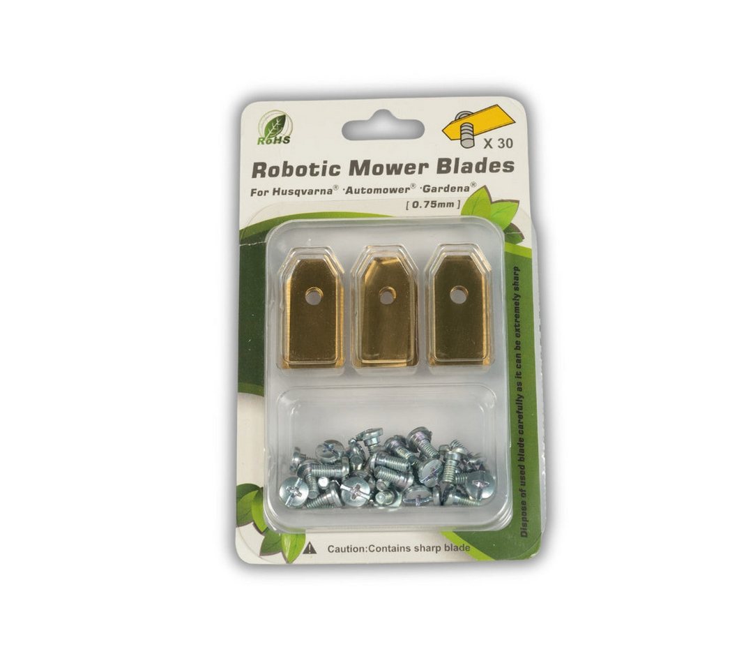 FurniSafe Mährobotermesser 30 Set FurniSafe Titan Klingen für Mähroboter Husqvarna/ Gardena FurniSafe Mährobotermesser 30 Set FurniSafe Titan Klingen für Mähroboter Husqvarna/ Gardena von FurniSafe
