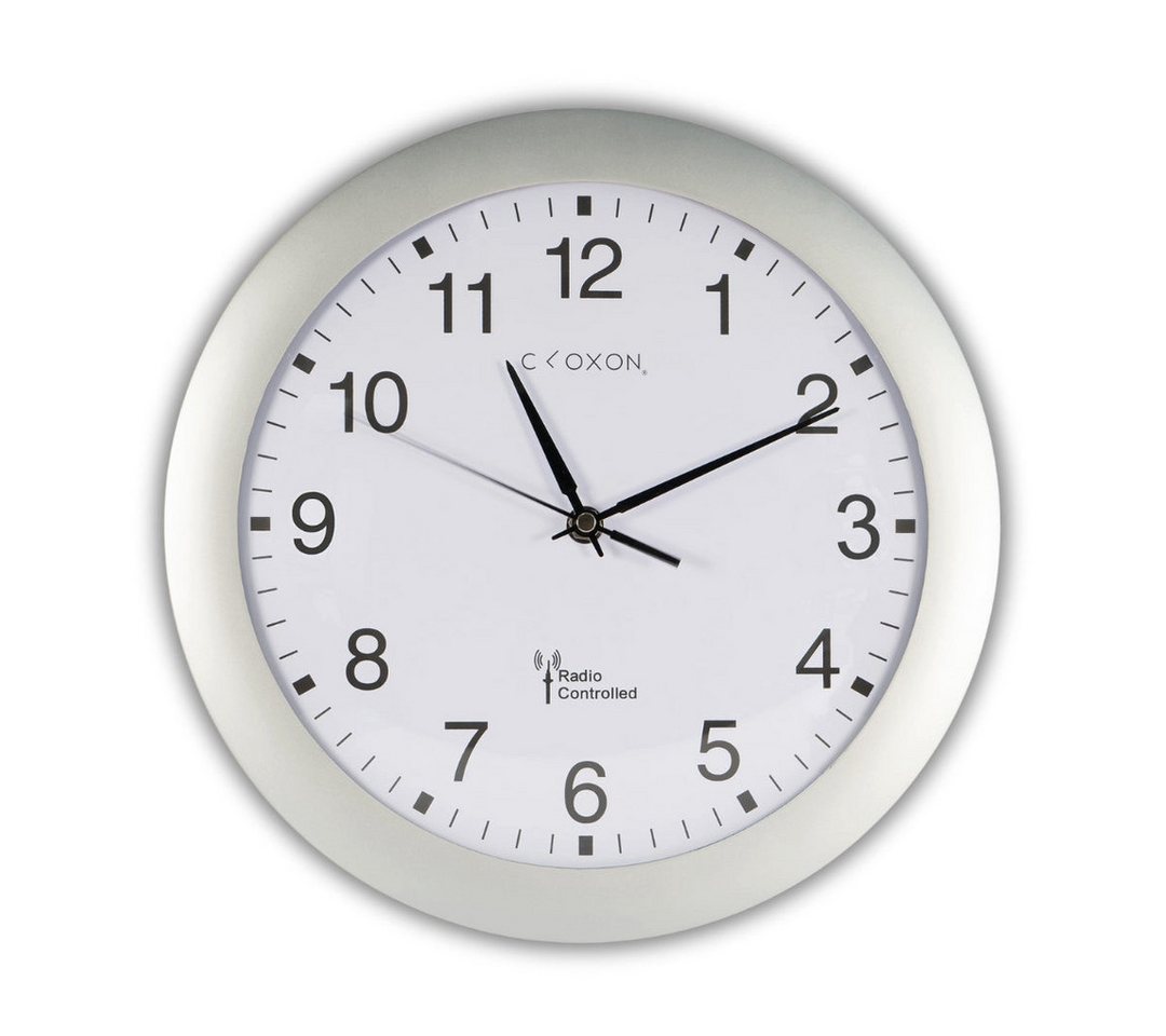 FurniSafe Wanduhr Cloxon Funkwanduhr 30 cm SILBER von FurniSafe