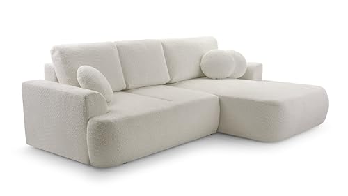 FurniShop24 Ecksofa mit Schlaffunktion und praktischem Bettkasten - Gepolstertes Schlafsofa 260x168 cm mit Weichen Kissen, Eckcouch Velo Beige FurniShop24 Ecksofa mit Schlaffunktion und praktischem Bettkasten - Gepolstertes Schlafsofa 260x168 cm mit Weichen Kissen, Eckcouch Velo Beige von FurniShop24