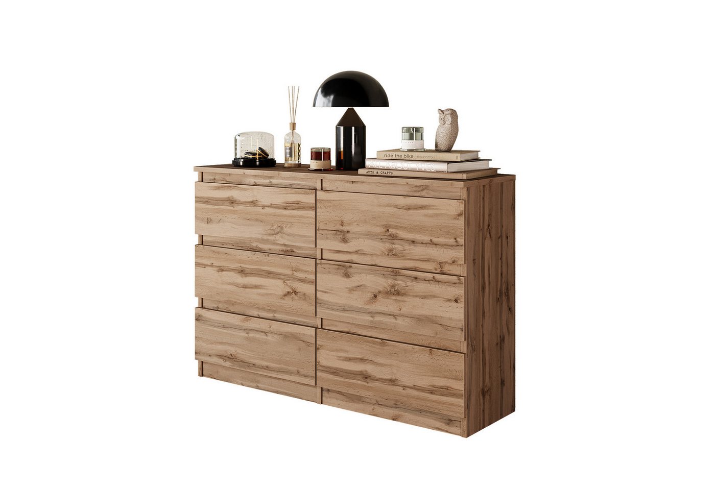 Furnica Kommode 6 Schubladen, Sideboard, Schubladenschrank Breite 100cm Höhe 71cm von Furnica