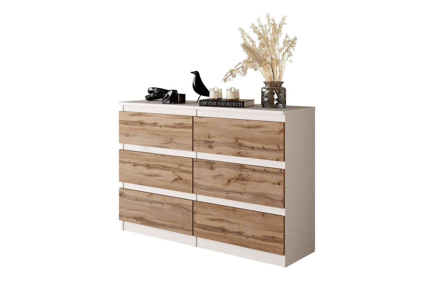 Furnica Kommode 6 Schubladen, Sideboard, Schubladenschrank Breite 100cm Höhe 71cm von Furnica