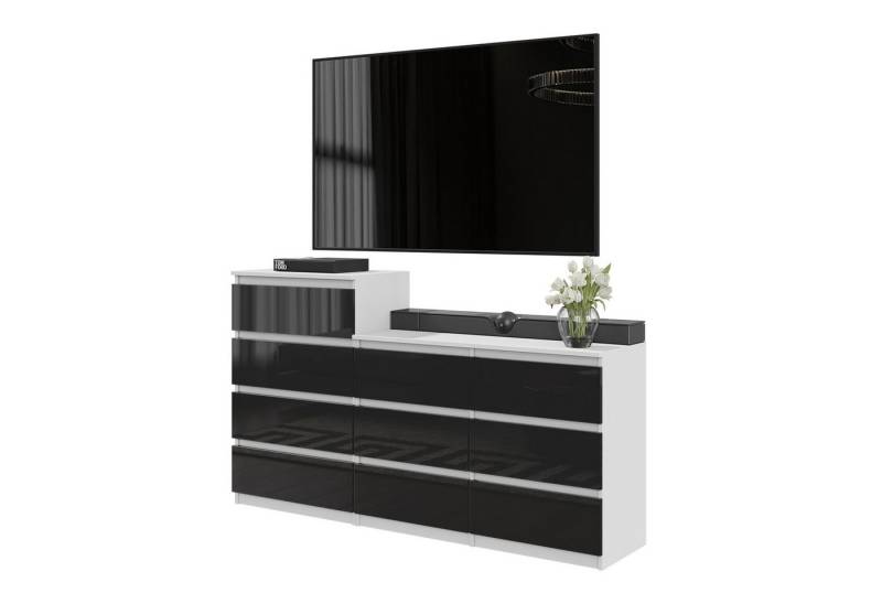 Furnica Kommode GABRIEL 6+4 Schubladen-Weiß Matt H92cm B160cm T33cm Furnica Kommode GABRIEL 6+4 Schubladen-Weiß Matt H92cm B160cm T33cm von Furnica